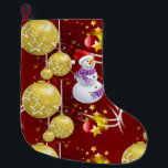 Grande Chaussette De Noël Christmas Stocker, Snowman<br><div class="desc">Stockage de Noël Ce stockage de Noël customisé est attrayant pour Père Noël de petits cadeaux. Quelque chose pour tous,  Maria lurdis afonso,  https://www.zazzle.com/succeedinbeautybarb</div>