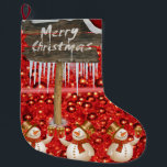 Grande Chaussette De Noël Christmas Stocker, Snowman<br><div class="desc">Stockage de Noël Ce stockage de Noël customisé est attrayant pour Père Noël de petits cadeaux. Quelque chose pour tous,  Maria lurdis afonso,  https://www.zazzle.com/succeedinbeautybarb</div>