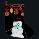 Grande Chaussette De Noël Christmas Stocker, Snowman<br><div class="desc">Stockage de Noël Ce stockage de Noël customisé est attrayant pour Père Noël de petits cadeaux. Quelque chose pour tous,  Maria lurdis afonso,  https://www.zazzle.com/succeedinbeautybarb</div>