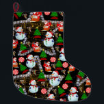 Grande Chaussette De Noël Christmas Stocker, Snowman<br><div class="desc">Stockage de Noël Ce stockage de Noël customisé est attrayant pour Père Noël de petits cadeaux. Quelque chose pour tous,  Maria lurdis afonso,  https://www.zazzle.com/succeedinbeautybarb</div>