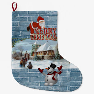 Grande Chaussette De Noël Christmas Stocker, Snowman