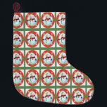Grande Chaussette De Noël Christmas Stocker, Snowman<br><div class="desc">Stockage de Noël Ce stockage de Noël customisé est attrayant pour Père Noël de petits cadeaux. Quelque chose pour tous,  Maria lurdis afonso,  https://www.zazzle.com/succeedinbeautybarb</div>
