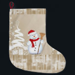 Grande Chaussette De Noël Christmas Stocker, Snowman<br><div class="desc">Stockage de Noël Ce stockage de Noël customisé est attrayant pour Père Noël de petits cadeaux. Quelque chose pour tous,  Maria lurdis afonso,  https://www.zazzle.com/succeedinbeautybarb</div>