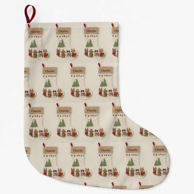 Grande Chaussette De Noël  Christmas Stocking (Devant)