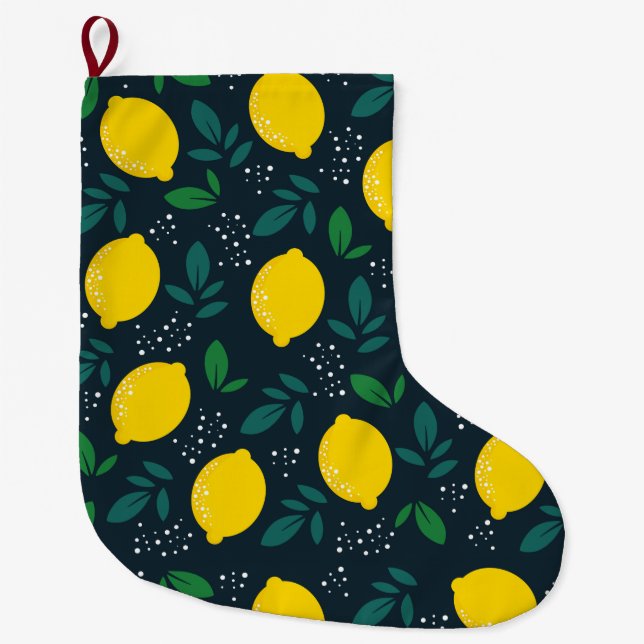 Grande Chaussette De Noël Citron (Devant)