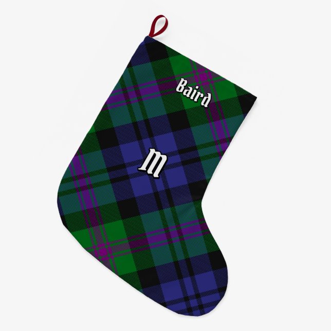 Grande Chaussette De Noël Clan Baird Tartan (Devant (Accrochage))
