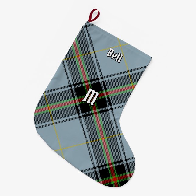 Grande Chaussette De Noël Clan Bell Tartan (Devant (Accrochage))