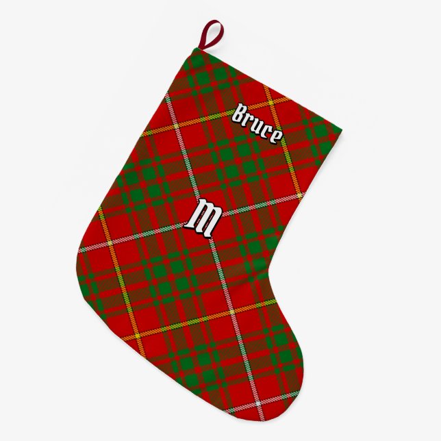 Grande Chaussette De Noël Clan Bruce Tartan (Devant (Accrochage))