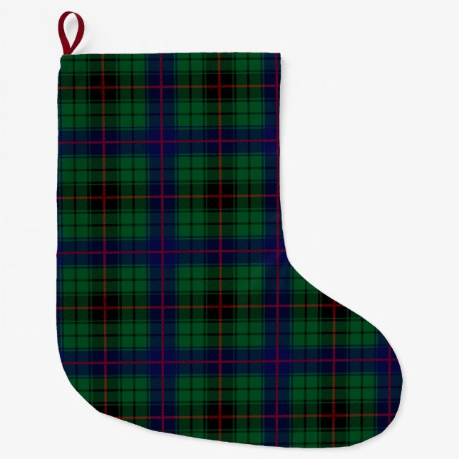 Grande Chaussette De Noël Clan Davidson Tartan Plaid (Devant)