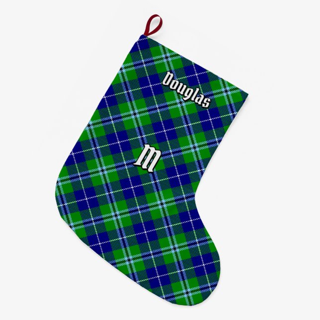 Grande Chaussette De Noël Clan Douglas Tartan (Devant (Accrochage))