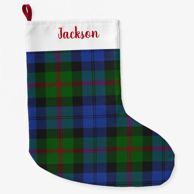 Grande Chaussette De Noël Clan écossais de Baird Tartan Plaid Motif (Devant)