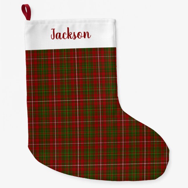 Grande Chaussette De Noël Clan écossais Hay Tartan Plaid Motif (Devant)