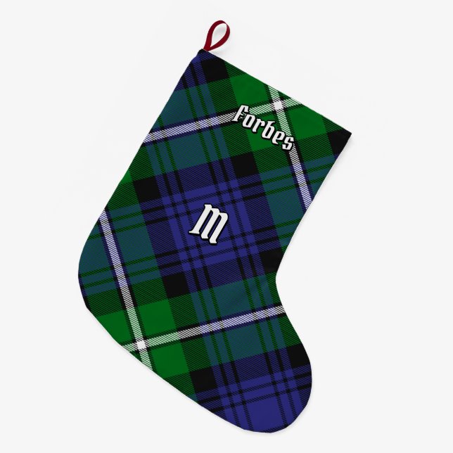 Grande Chaussette De Noël Clan Forbes Tartan (Devant (Accrochage))