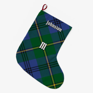 Grande Chaussette De Noël Clan Johnston Tartan Christmas Stocking