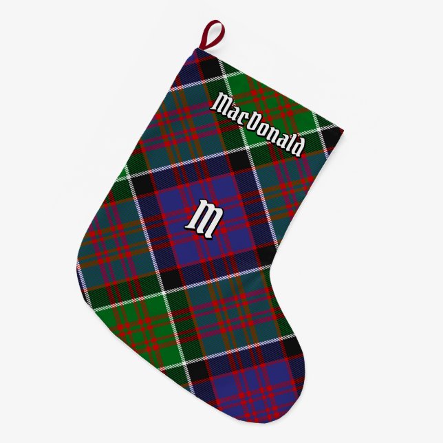 Grande Chaussette De Noël Clan MacDonald de Clanranald Tartan (Devant (Accrochage))