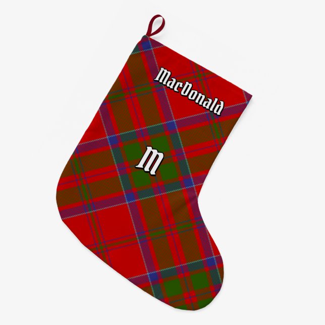 Grande Chaussette De Noël Clan MacDonald de Keppoch Tartan (Devant (Accrochage))