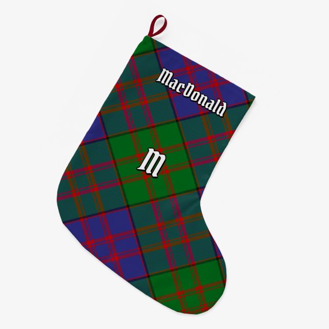 Grande Chaussette De Noël Clan MacDonald Tartan Noël Stocking (Devant (Accrochage))