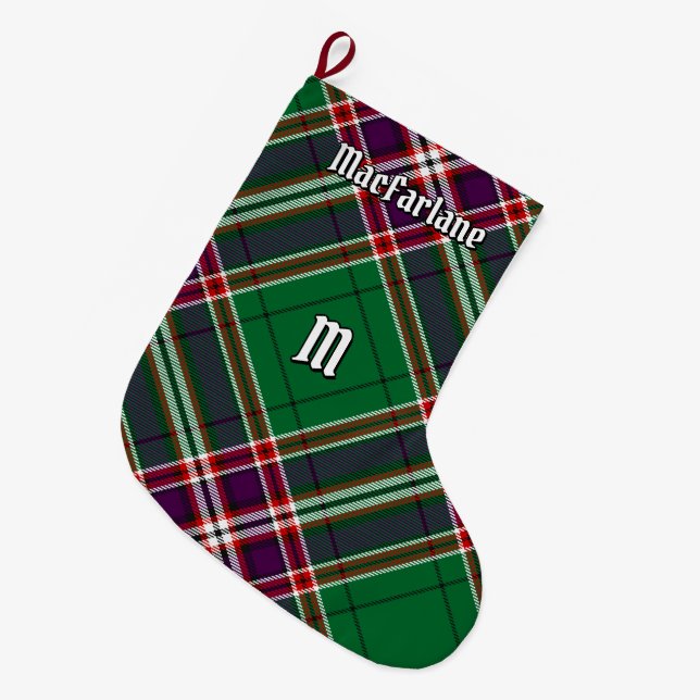 Grande Chaussette De Noël Clan MacFarlane Chasse moderne Tartan (Devant (Accrochage))