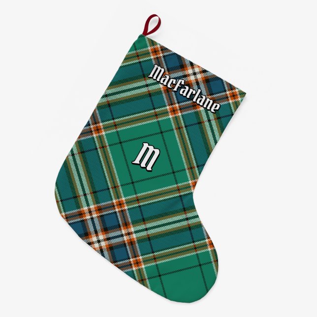 Grande Chaussette De Noël Clan MacFarlane Tartan de chasse antique (Devant (Accrochage))