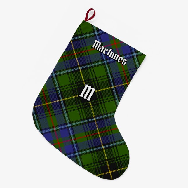 Grande Chaussette De Noël Clan MacInnes Tartan (Devant (Accrochage))