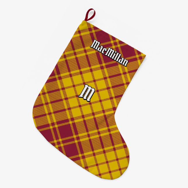 Grande Chaussette De Noël Clan MacMillan robe Tartan (Devant (Accrochage))