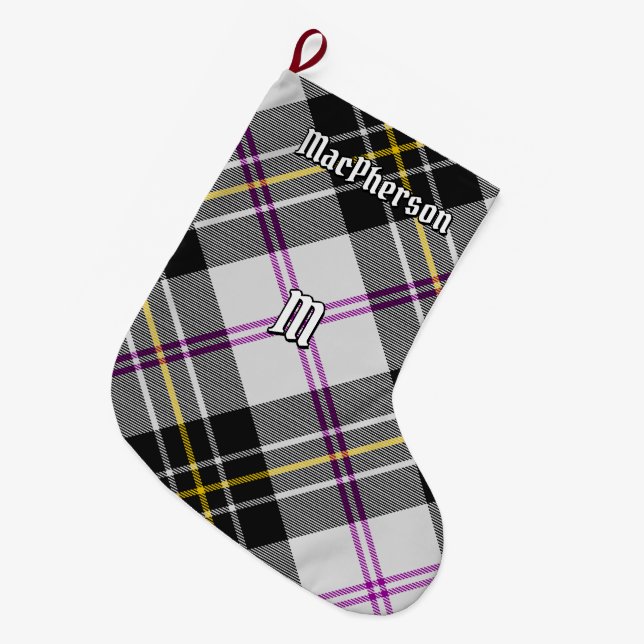 Grande Chaussette De Noël Clan MacPherson robe Tartan Noël Stocking (Devant (Accrochage))
