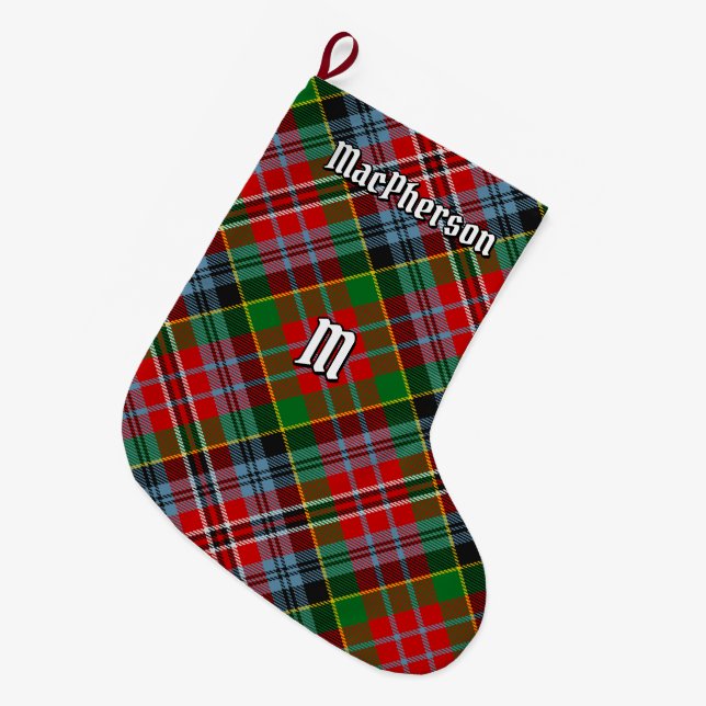 Grande Chaussette De Noël Clan MacPherson Tartan Christmas Stocking (Devant (Accrochage))