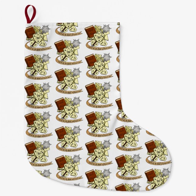 Grande Chaussette De Noël Cleric Dice Design Christmas Stocking (Devant)