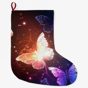 Grande Chaussette De Noël Clowing Night Butterflies