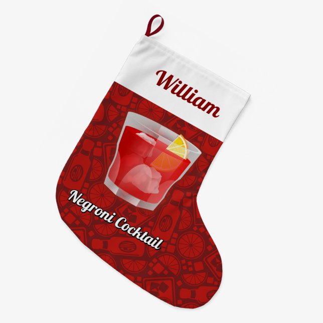 Grande Chaussette De Noël Cocktail Negroni (Devant (Accrochage))
