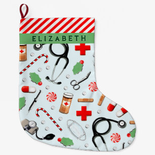 Grande Chaussette De Noël Collection de Noël pour infirmière