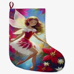 Grande Chaussette De Noël Collection Fée de Noël - Cheveux roux cuivré