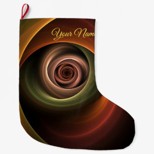 Grande Chaussette De Noël Coloris fractionnés 3D Abstrait Nom de l'art fract