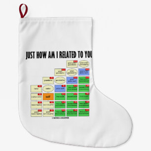 Grande Chaussette De Noël Comment Suis-Je Lié À Vous ? Généalogie