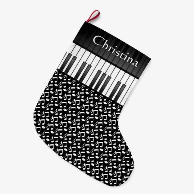 Grande Chaussette De Noël Conception de clavier de musique Grand magasin de  (Devant (Accrochage))