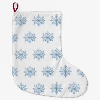 Grande Chaussette De Noël Conception de flocs de neige