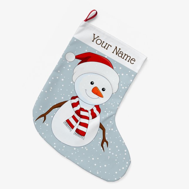 Grande Chaussette De Noël Conception de motoneige mignonne Noël Stocker (Devant (Accrochage))