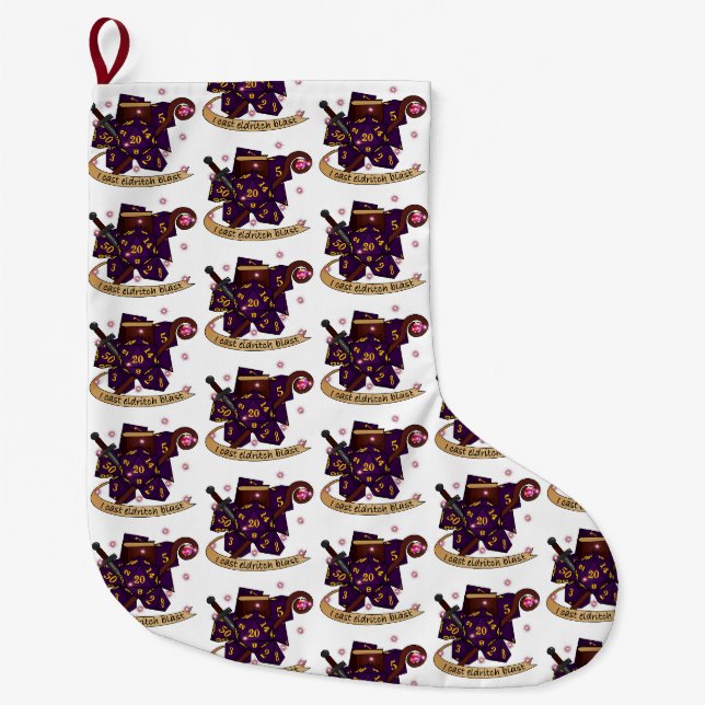 Grande Chaussette De Noël Conception des dés de déverrouillage (Devant)