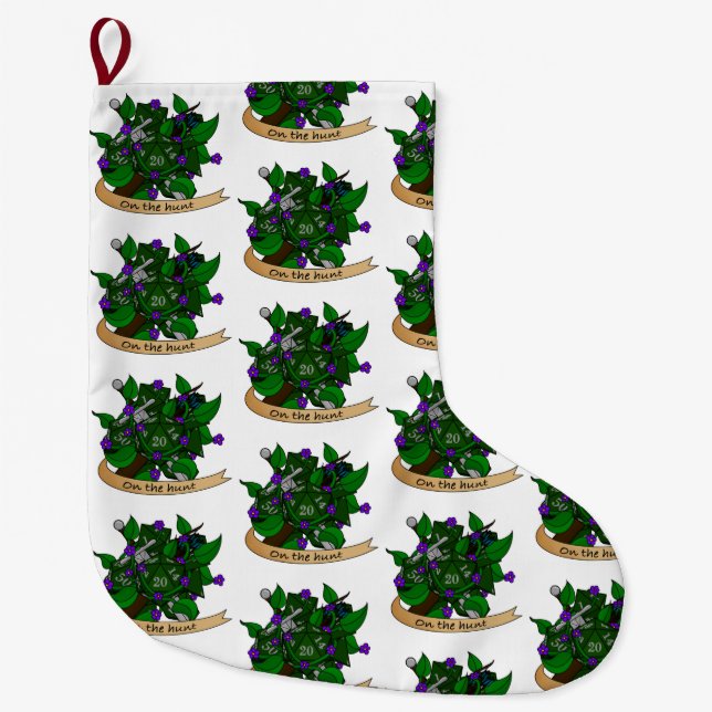 Grande Chaussette De Noël Conception des dés des Rangers (Devant)