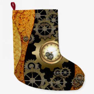 Grande Chaussette De Noël Conception impressionnante de steampunk avec des