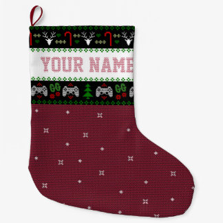 Grande Chaussette De Noël Contrôleur de jeu Douille de Noël moche