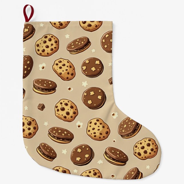 Grande Chaussette De Noël Cookie Holiday Stockings (Devant)