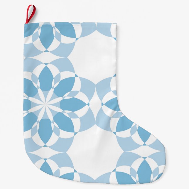 Grande Chaussette De Noël Cool, girly, moderne, tendance fleur unique abstra (Devant)