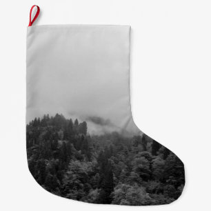 Grande Chaussette De Noël Cool, nature brumeuse magique