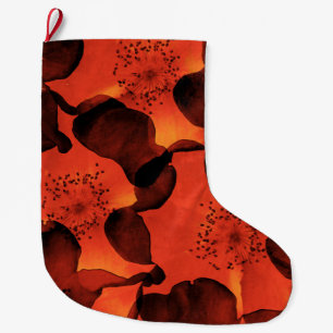 Grande Chaussette De Noël Cool, tendance, art numérique unique de fleurs mo
