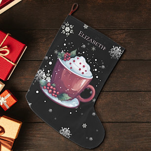 Grande Chaussette De Noël Coupe de Noël au chocolat chaud personnalisée