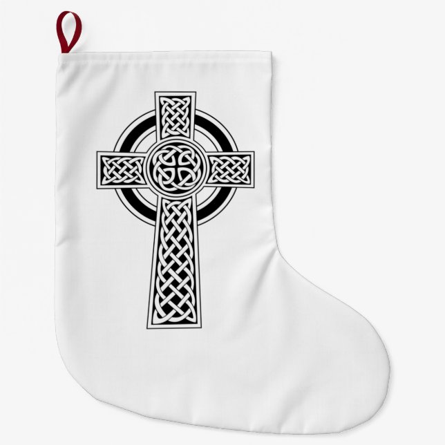 Grande Chaussette De Noël Croix celtique (Devant)