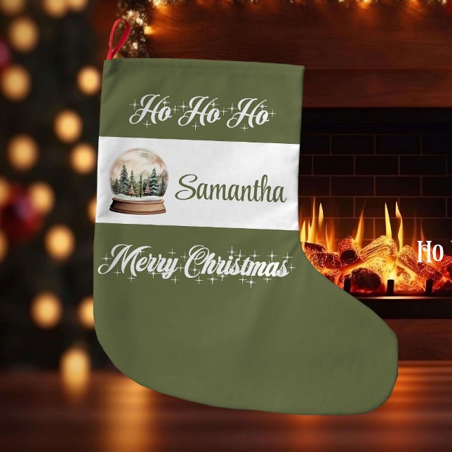 Grande Chaussette De Noël Custom Name Nordic Christmas Stocking (Custom Name Nordic Christmas Stocking)
