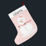 Grande Chaussette De Noël Cute Snowman<br><div class="desc">Cute SnowmanStop Père Noël dans ses traces cette année avec de fabuleux bas uniques. Impression en couleur vive sur du polyester,  ces chaussettes sont magnifiques. Ressentez l'esprit de Noël en offrant une chaussette de Noël personnalisée avec vos photos préférées,  citations,  souvenirs...  La touche parfaite à votre décoration de Noël.</div>