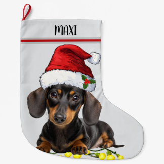 Grande Chaussette De Noël Dachshund Dog Custom Pet